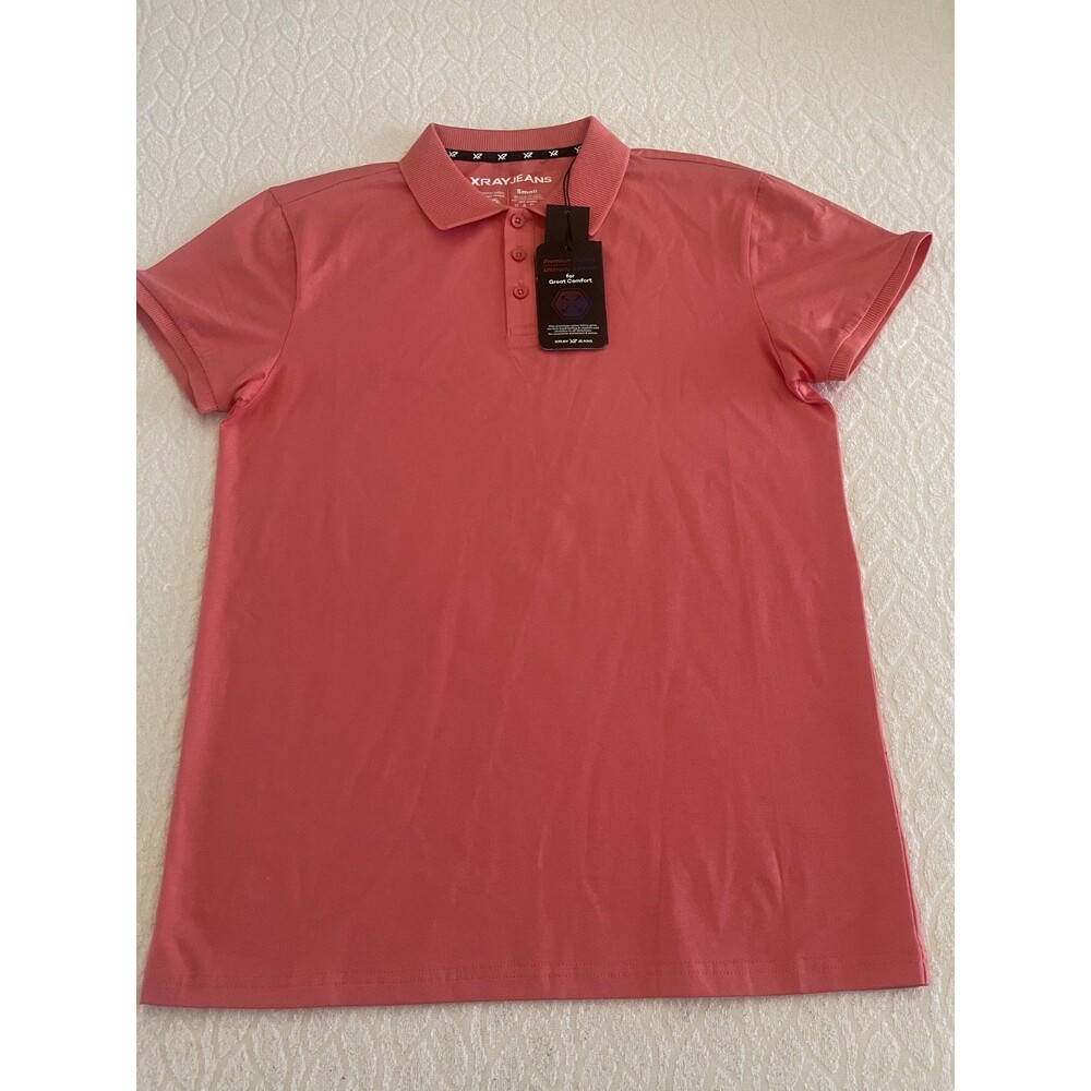 XRAY JEANS Sz S Pullover Short Sleeve Men's Polo Shirt Stretch Colar NEW